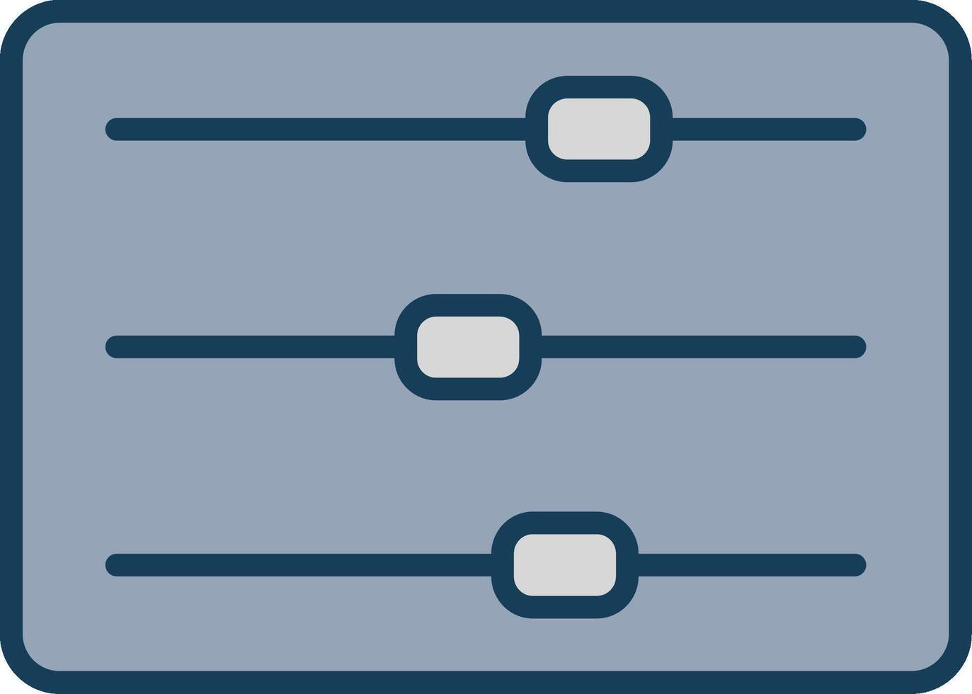 Sliders Line Filled Grey Icon vector