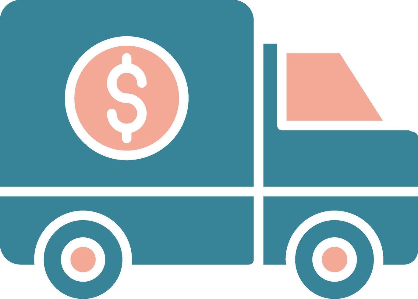 Money Transport Glyph Two Color Icon vector