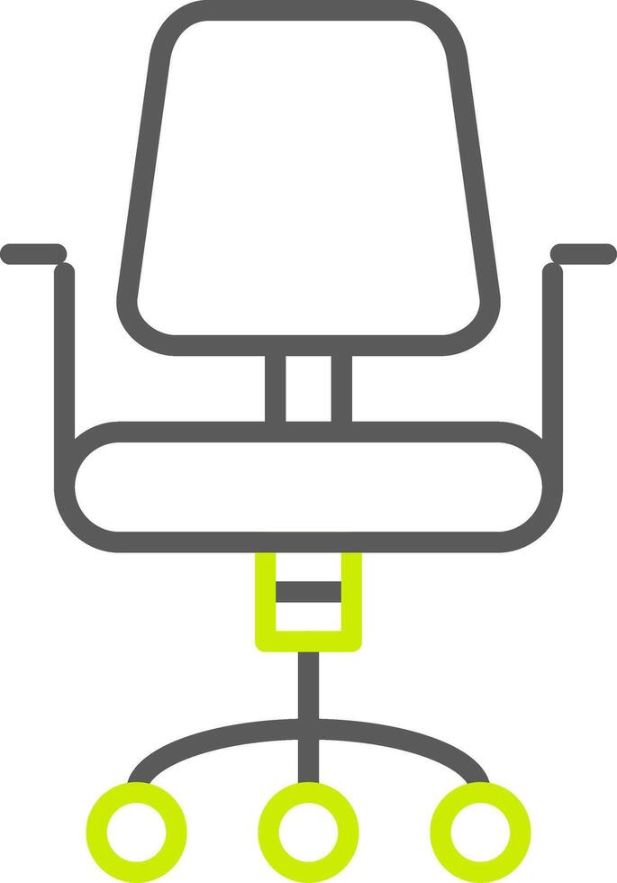 Chair Line Two Color Icon vector