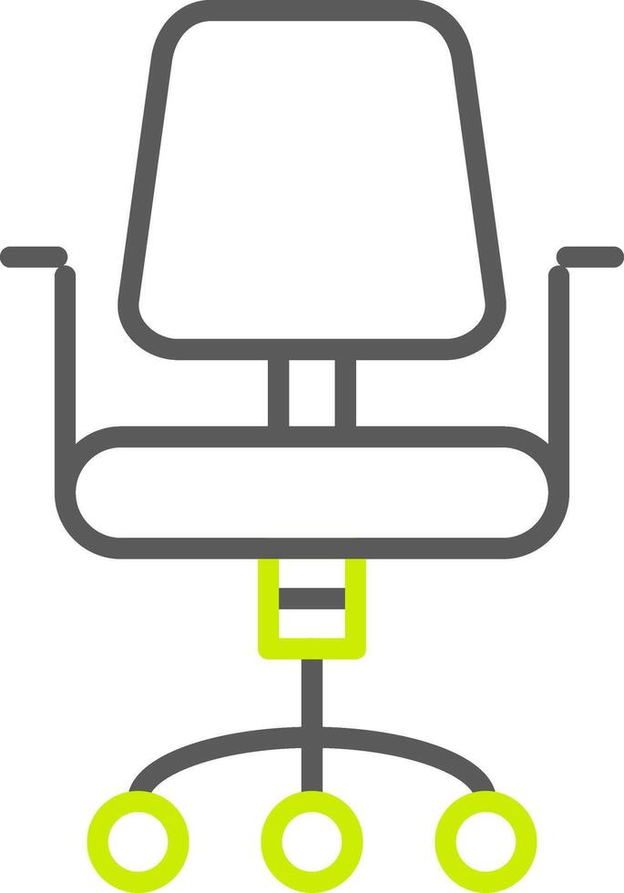 Chair Line Two Color Icon vector