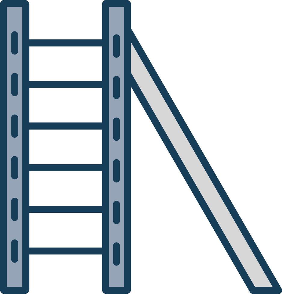 Ladder Line Filled Grey Icon vector