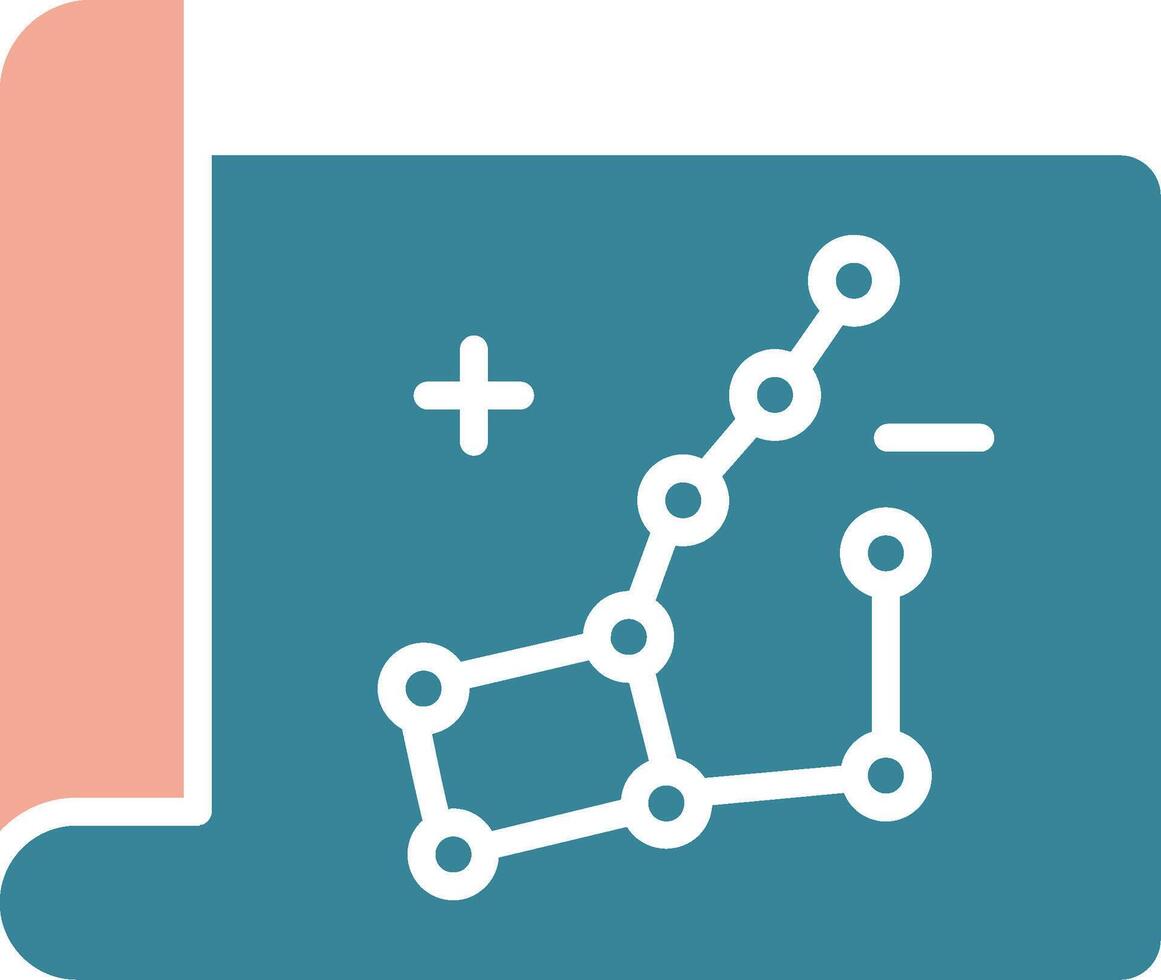 Constellation Glyph Two Color Icon vector