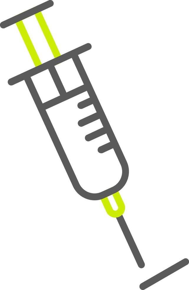 Syringe Line Two Color Icon vector