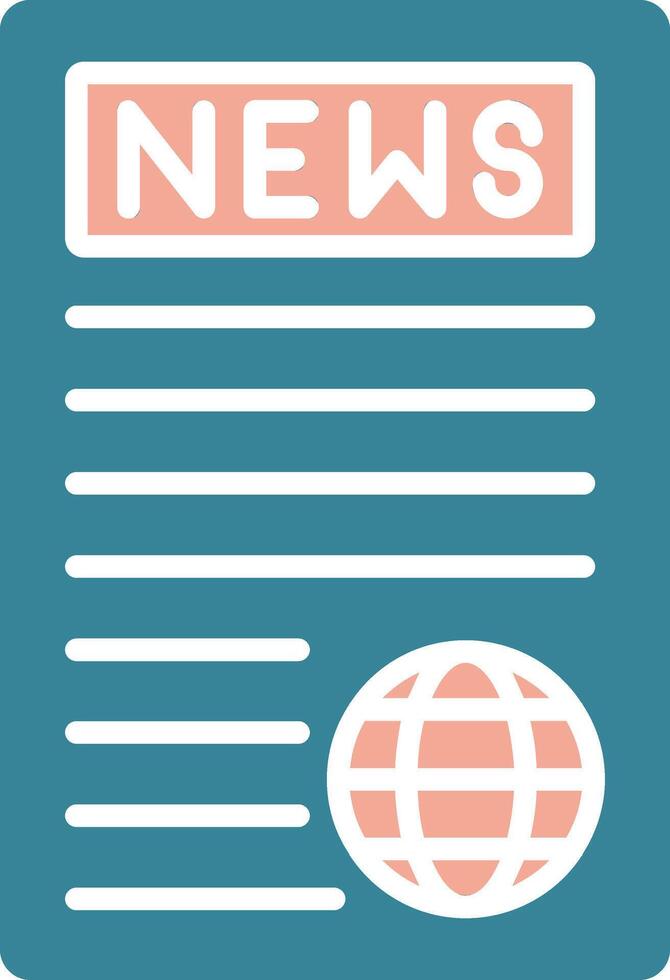 News Report Glyph Two Color Icon vector