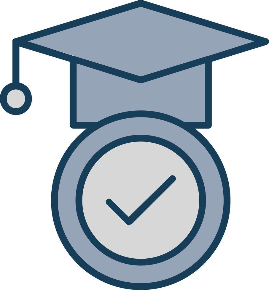 Education Line Filled Grey Icon vector