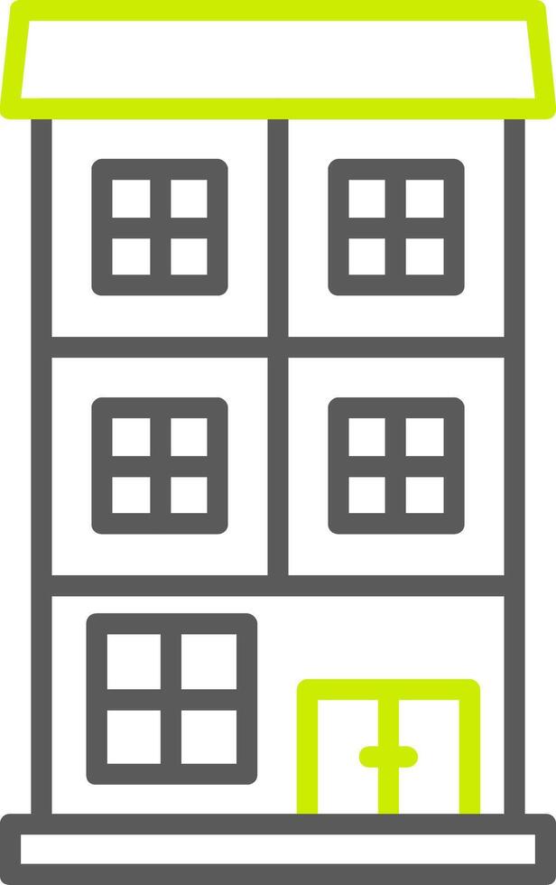 Appartment Line Two Color Icon vector
