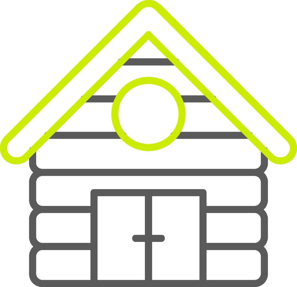 Cabin Line Two Color Icon vector