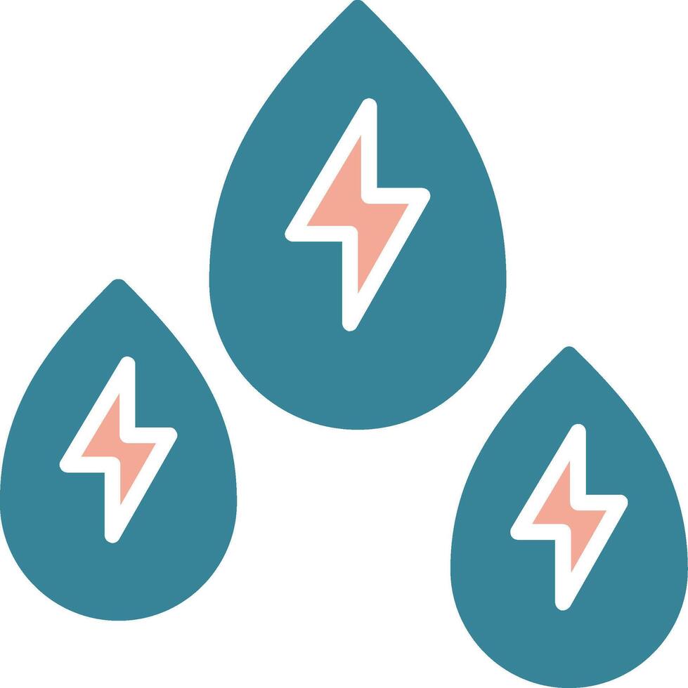 Hydro Power Glyph Two Color Icon vector