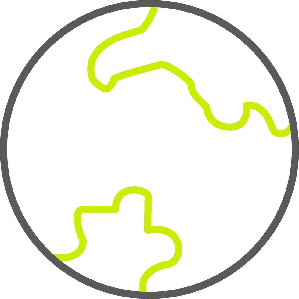 Earth Line Two Color Icon vector