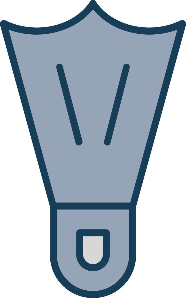 Flippers Line Filled Grey Icon vector