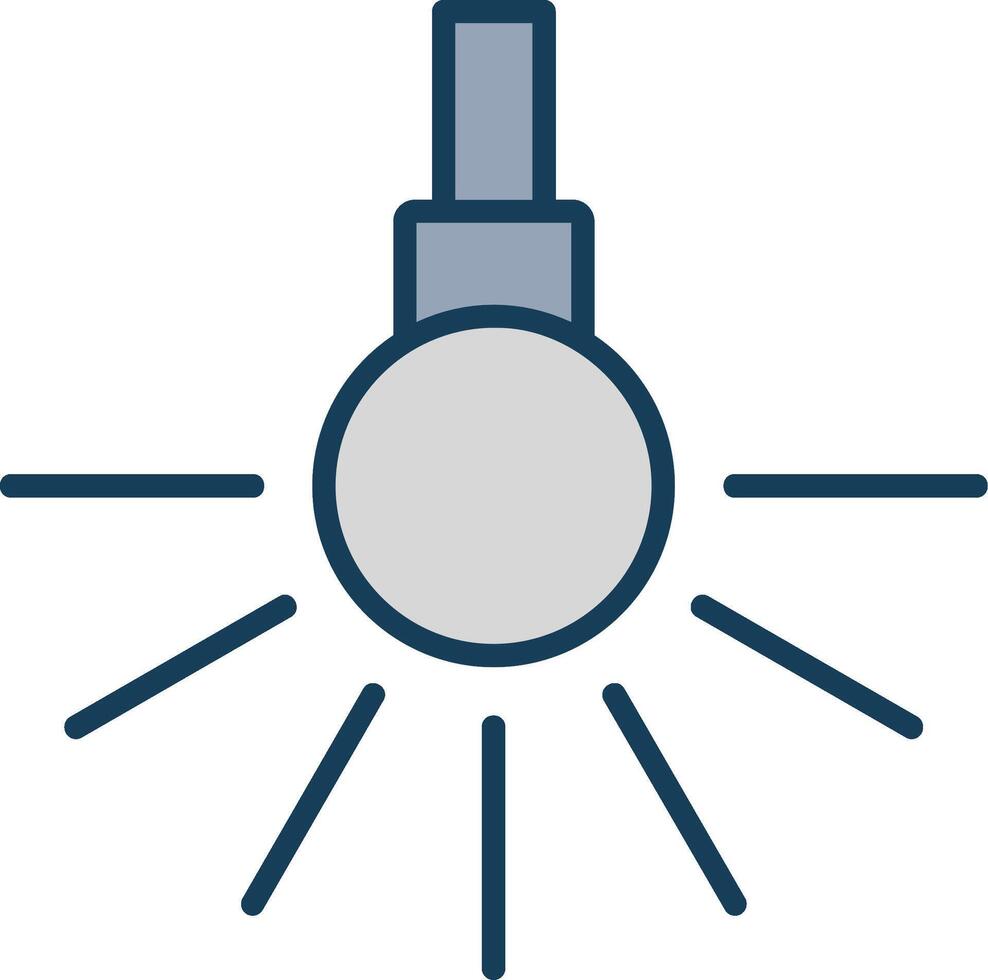 Headlight Line Filled Grey Icon vector