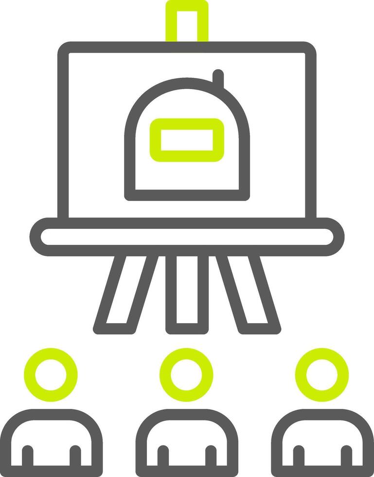 Training Course Line Two Color Icon vector