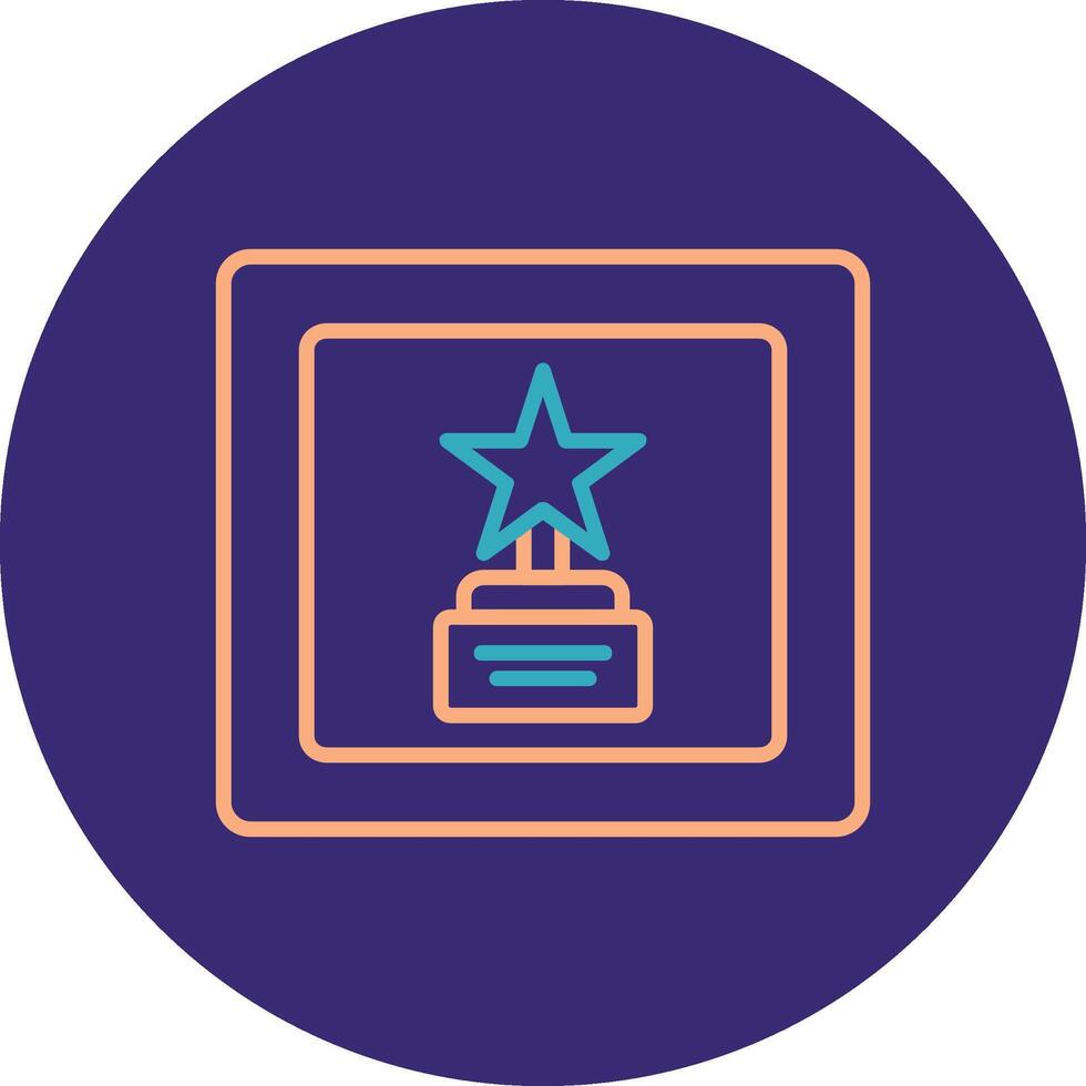 Frame Line Two Color Circle Icon vector