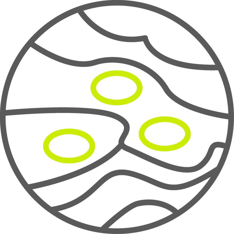 Planet Line Two Color Icon vector