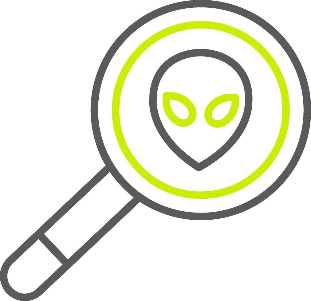 Aliens Line Two Color Icon vector