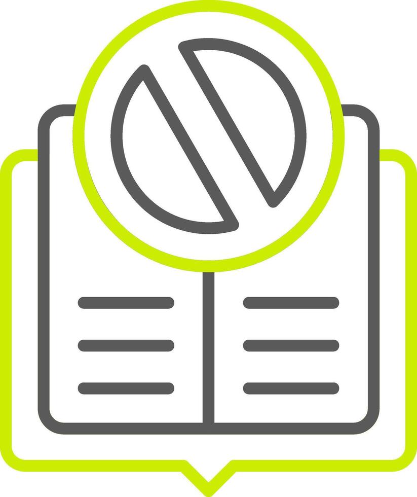 Rejected Line Two Color Icon vector