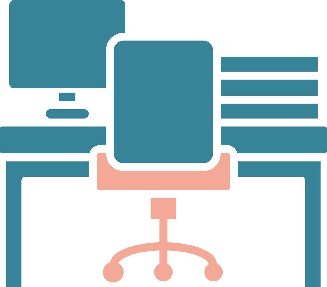 Workspace Glyph Two Color Icon vector