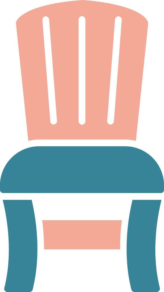 Armchair Glyph Two Color Icon vector