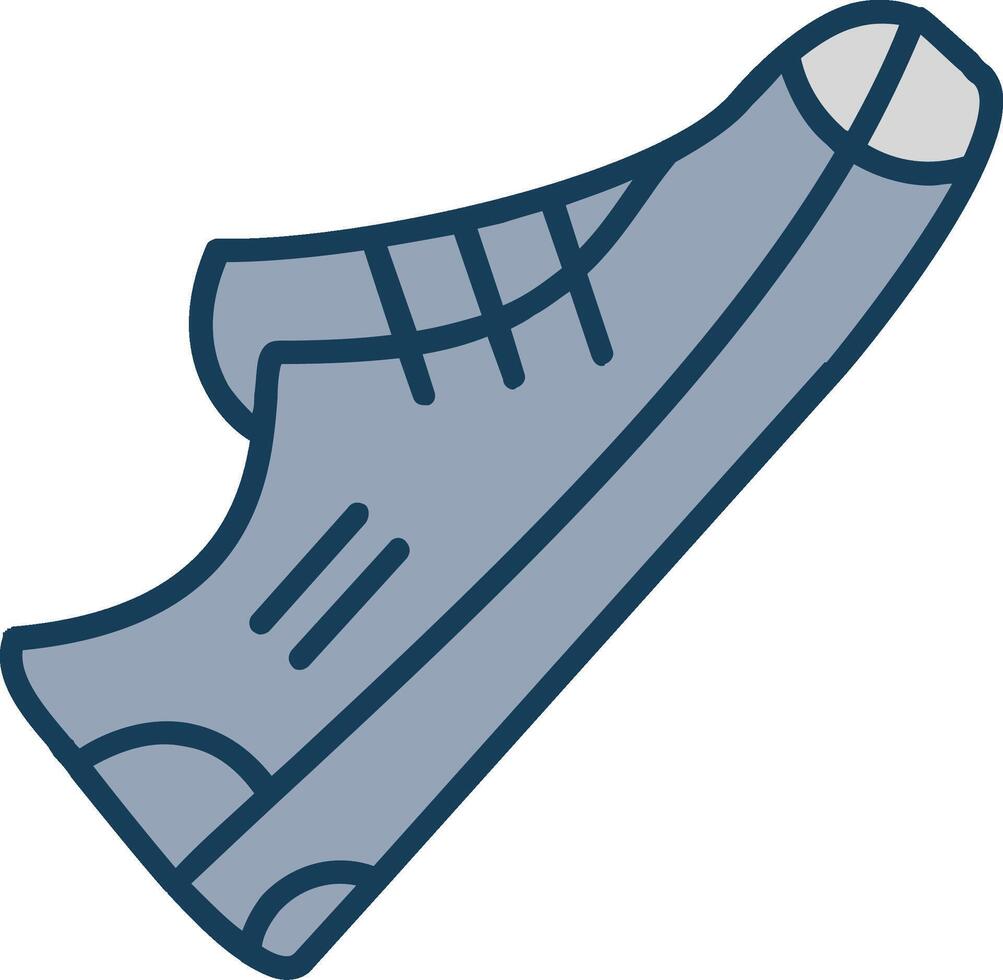 Shoe Line Filled Grey Icon vector