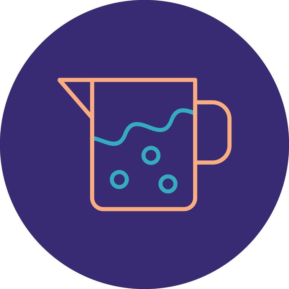 Pitcher Line Two Color Circle Icon vector