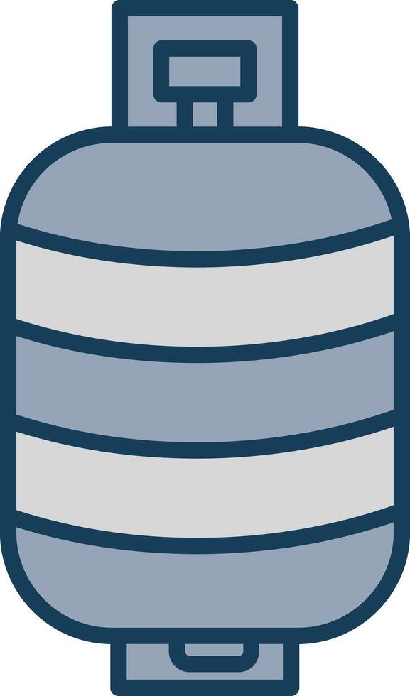 Tank Line Filled Grey Icon vector