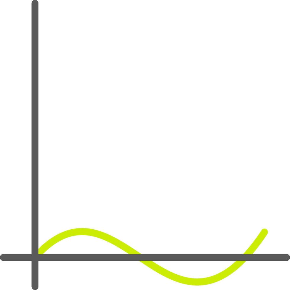 Wave Chart Line Two Color Icon vector