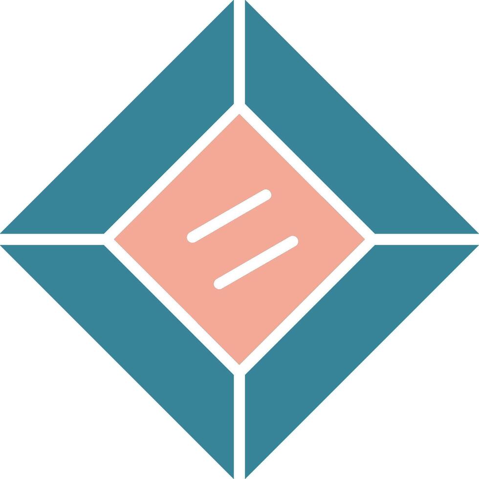 Gem Glyph Two Color Icon vector
