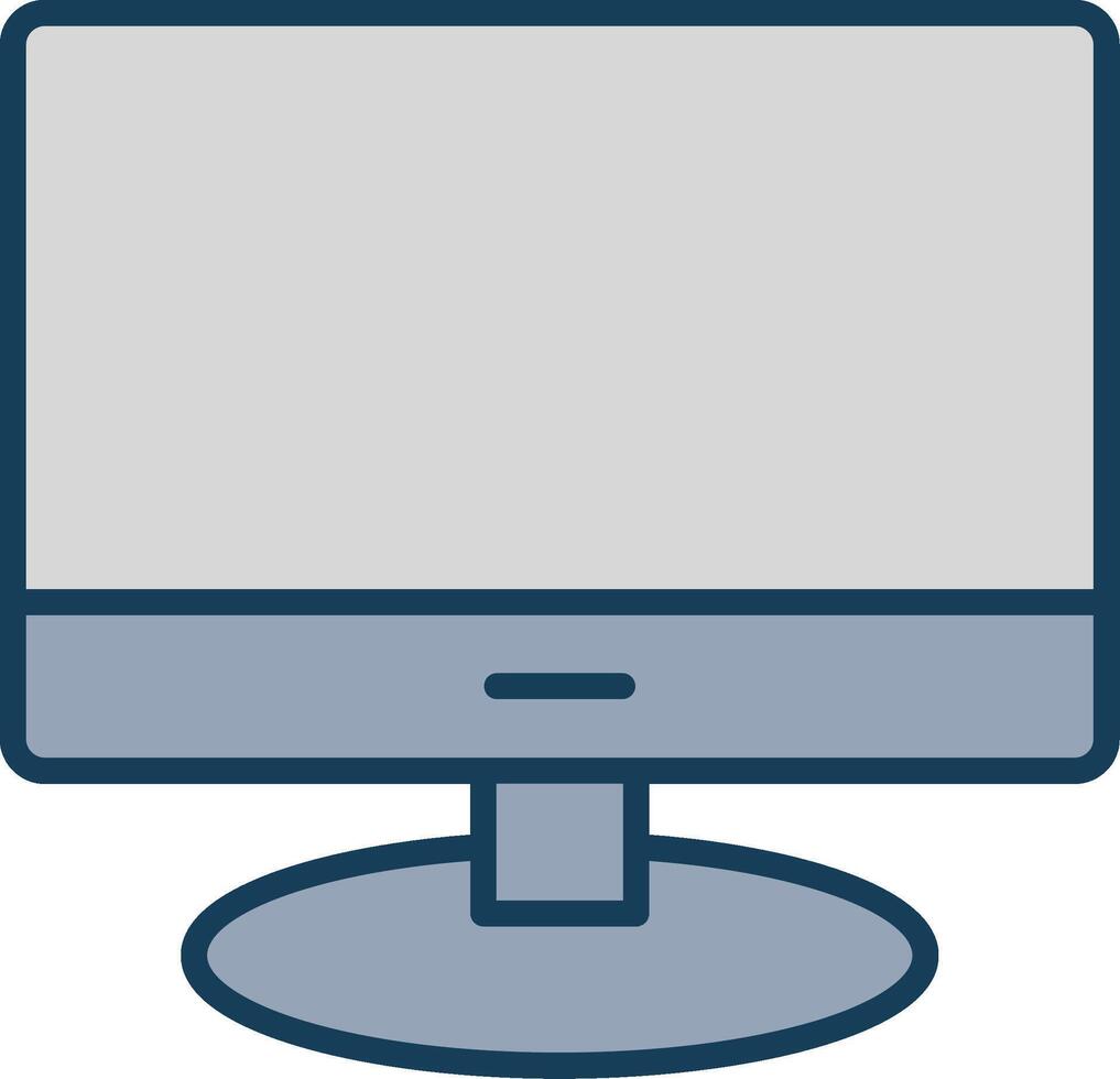 Lcd Line Filled Grey Icon vector