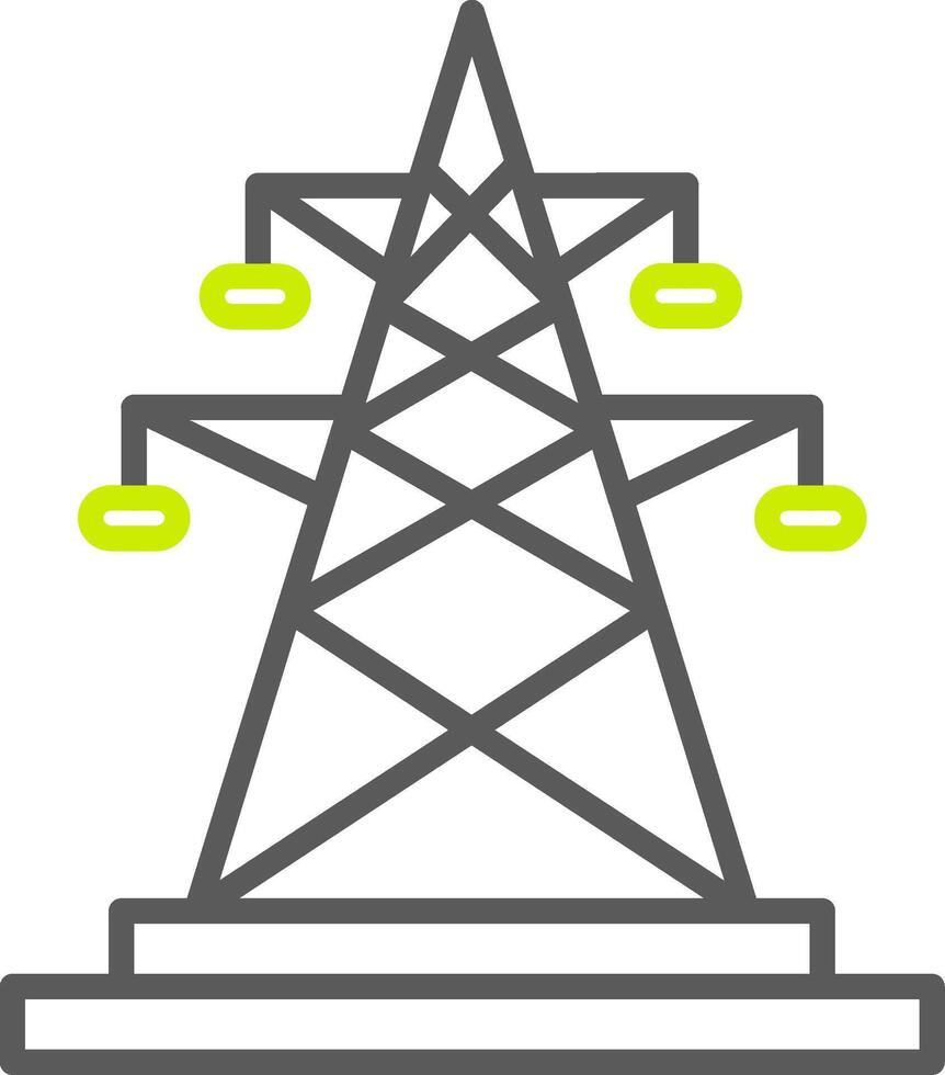 Electric Line Two Color Icon vector