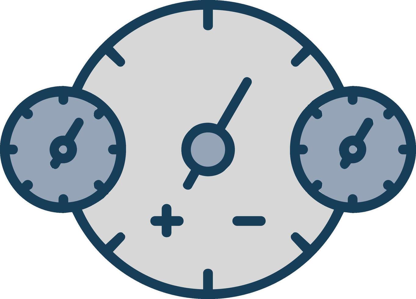 Clocks Line Filled Grey Icon vector