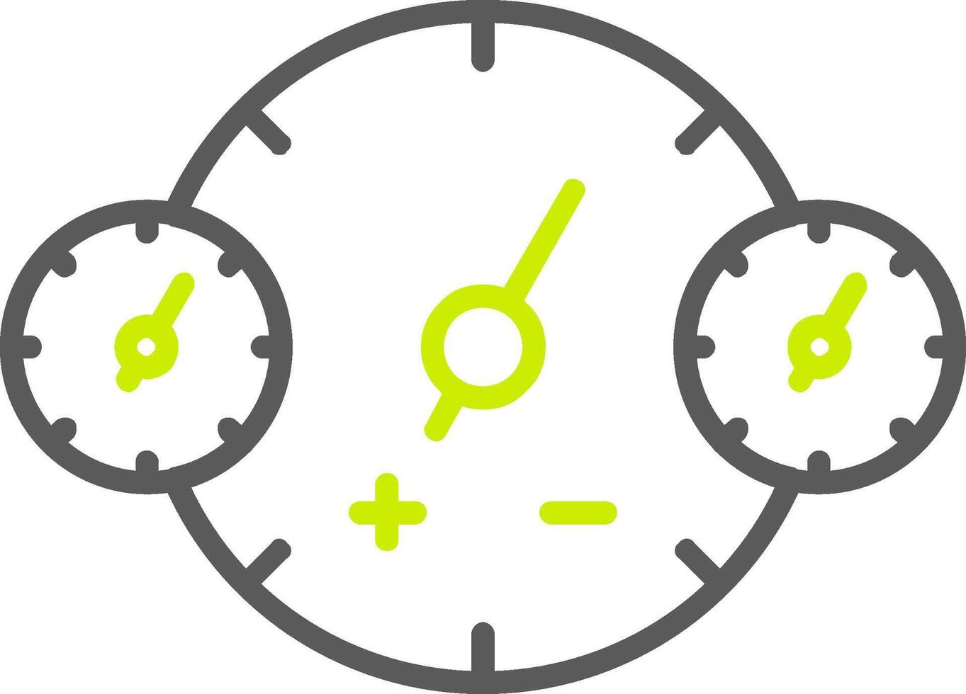 relojes línea dos color icono vector