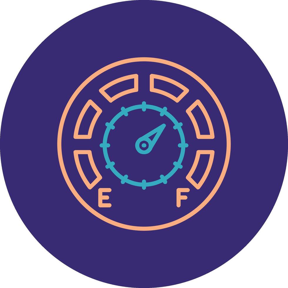 Gauge Line Two Color Circle Icon vector