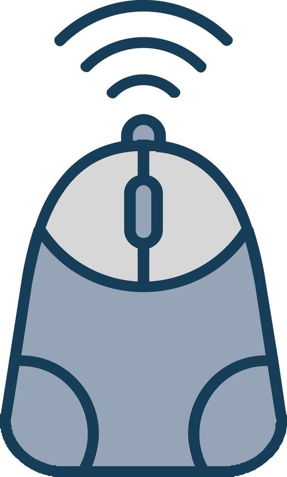 Mouse Line Filled Grey Icon vector