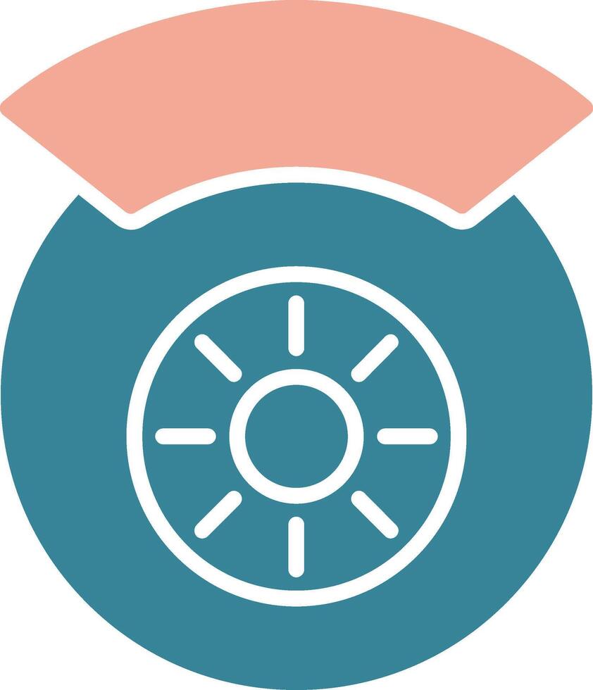 Brake Disc Glyph Two Color Icon vector