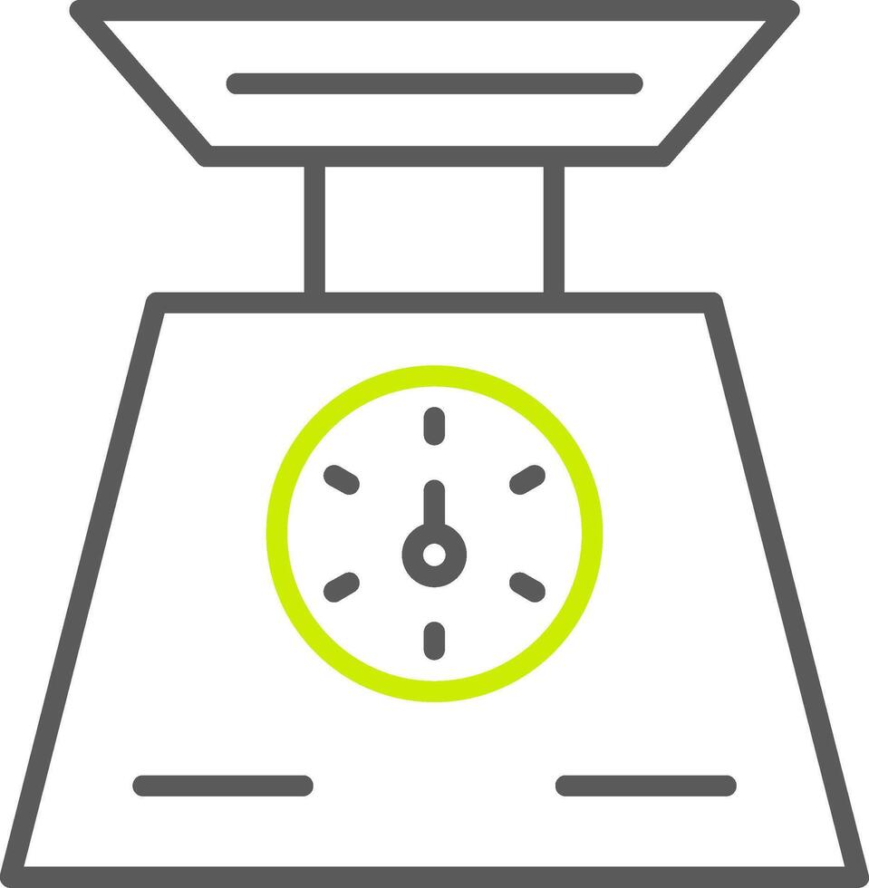 Weigh Scale Line Two Color Icon vector