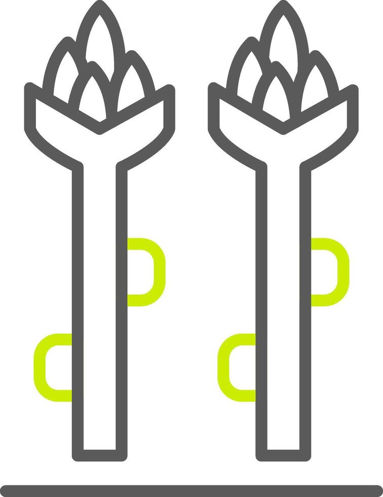 Asparagus Line Two Color Icon vector