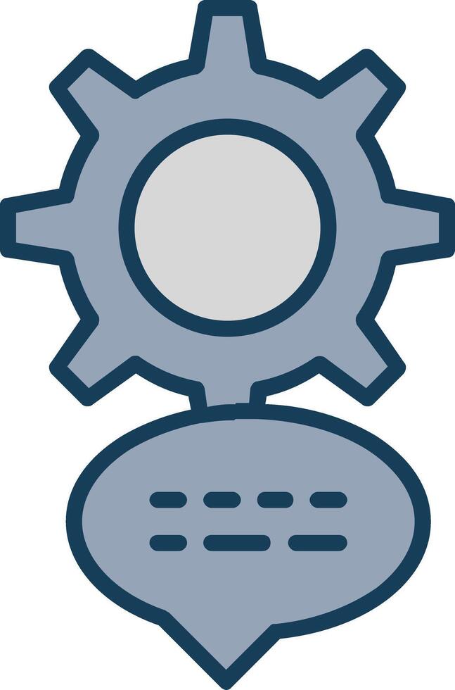 Speech Bubble Line Filled Grey Icon vector