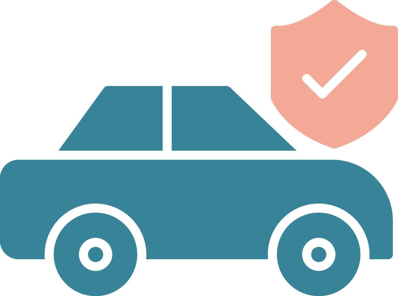 Car Insurance Glyph Two Color Icon vector