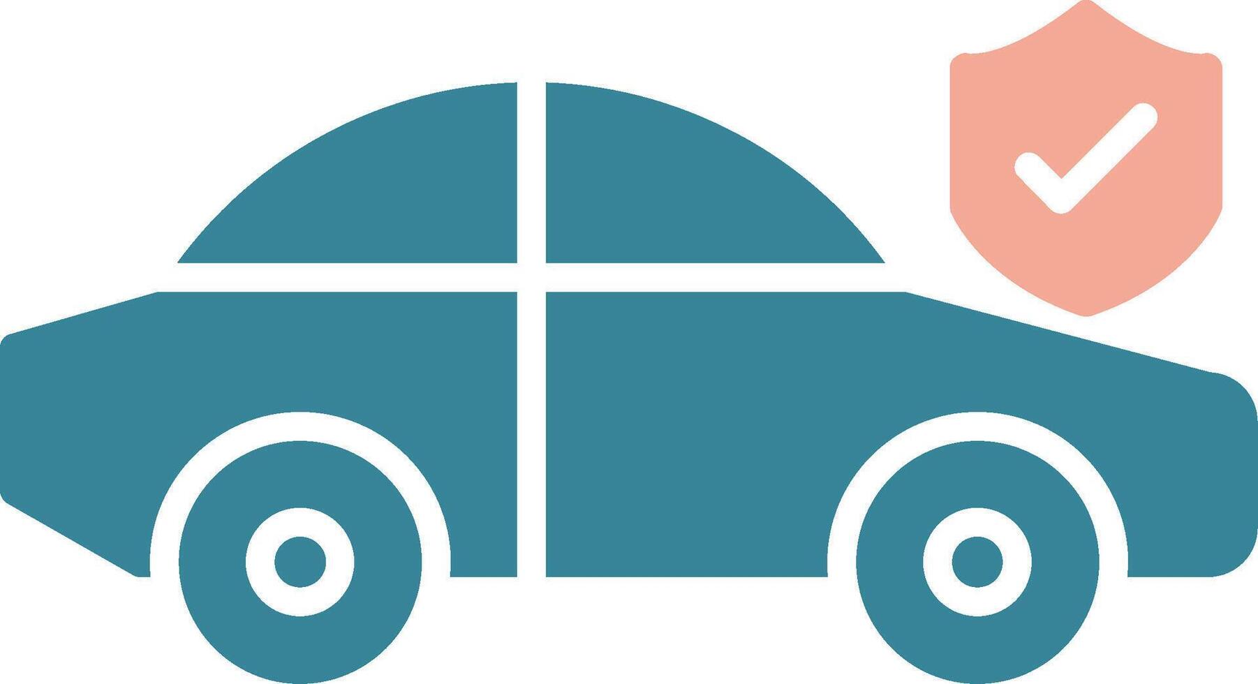 Car Insurance Glyph Two Color Icon vector