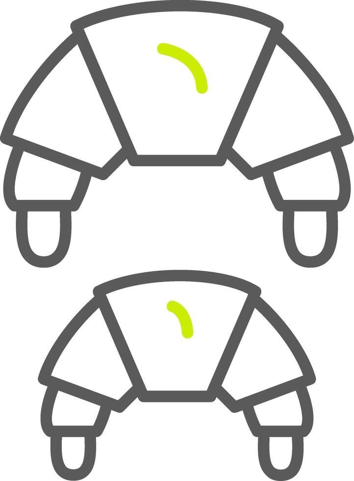 Croissant Line Two Color Icon vector
