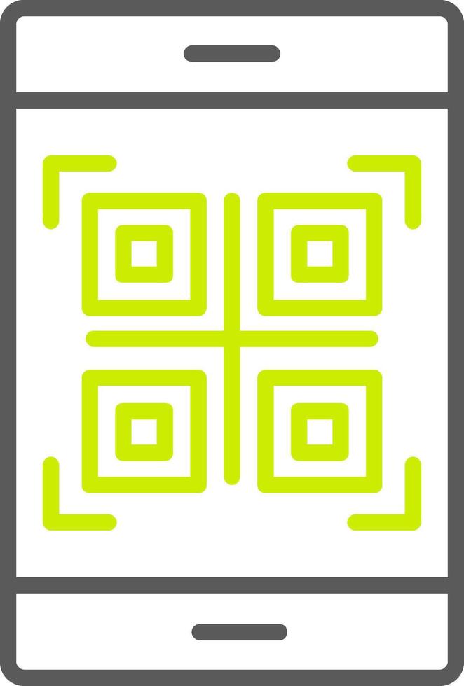 Qr Code Line Two Color Icon vector