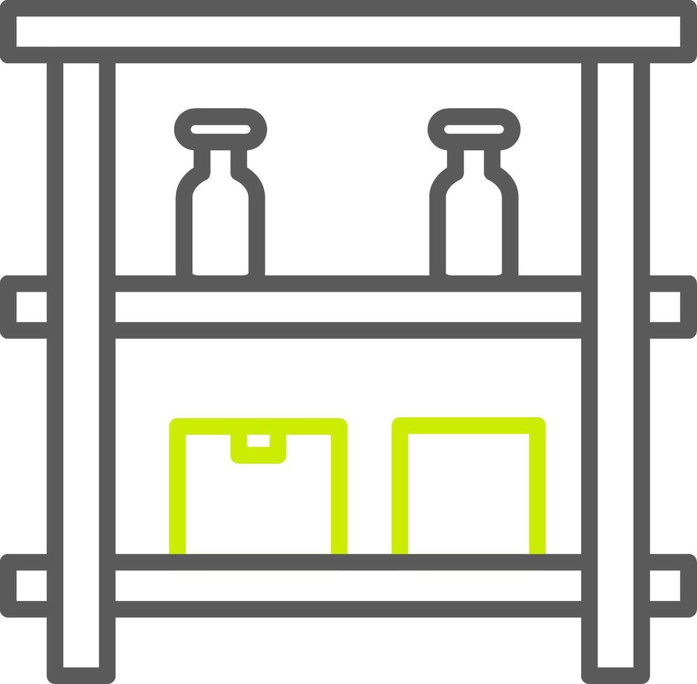 Shelves Line Two Color Icon vector