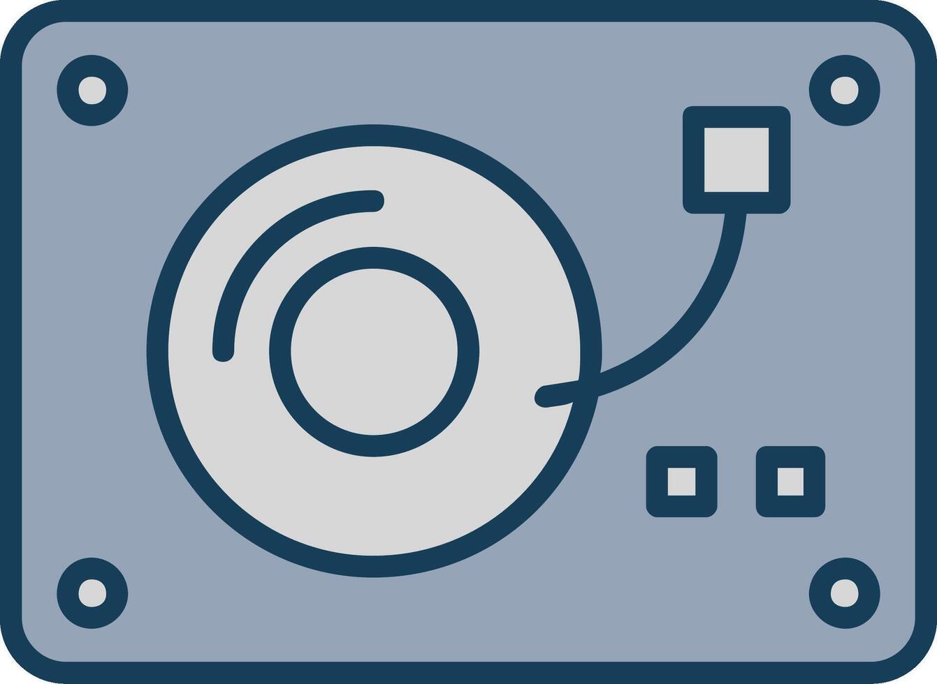 Turntable Line Filled Grey Icon vector