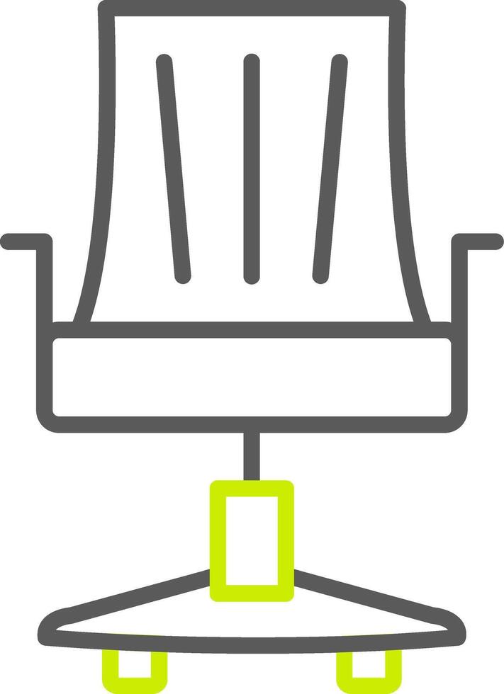 Office Chair Line Two Color Icon vector