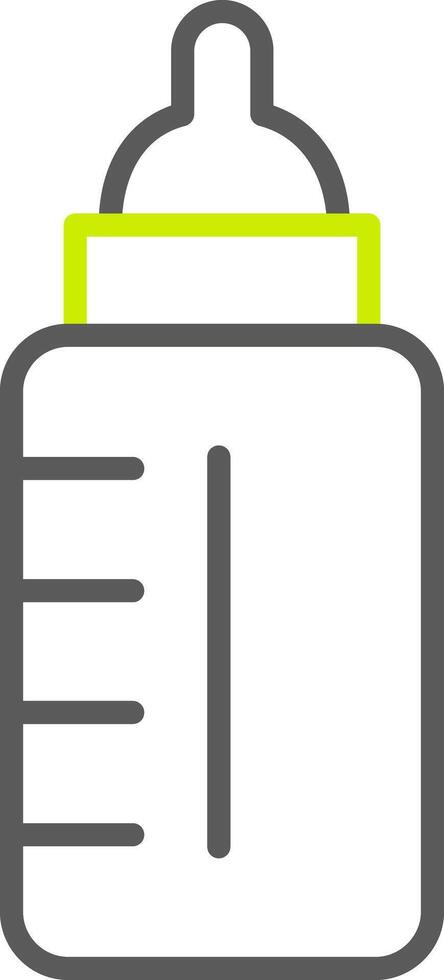 Baby Bottle Line Two Color Icon vector