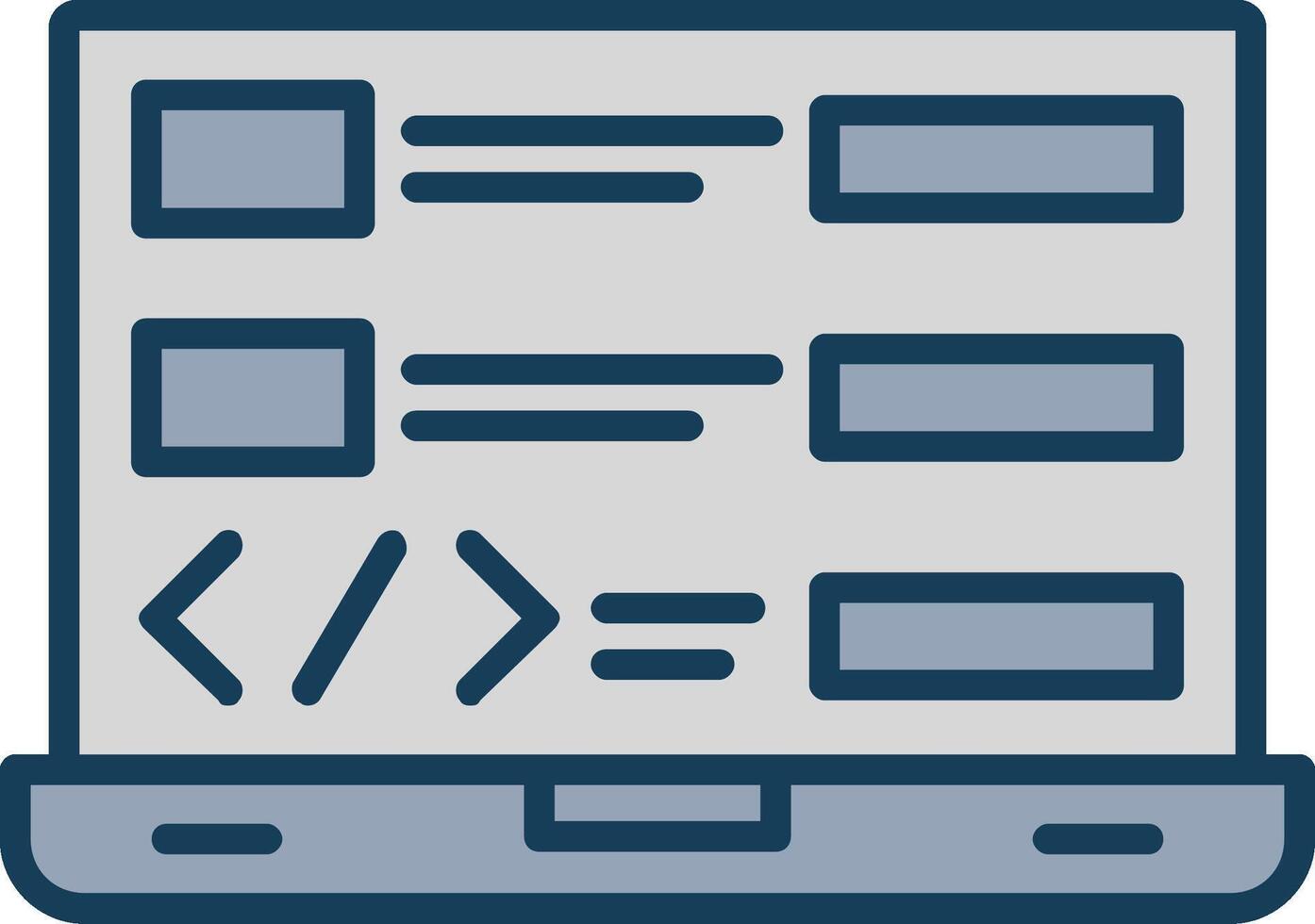 Coding Line Filled Grey Icon vector