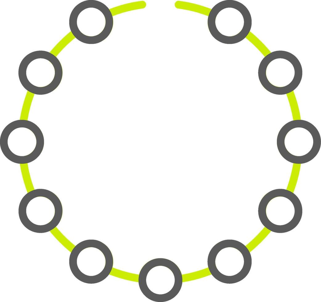 Bracelet Line Two Color Icon vector