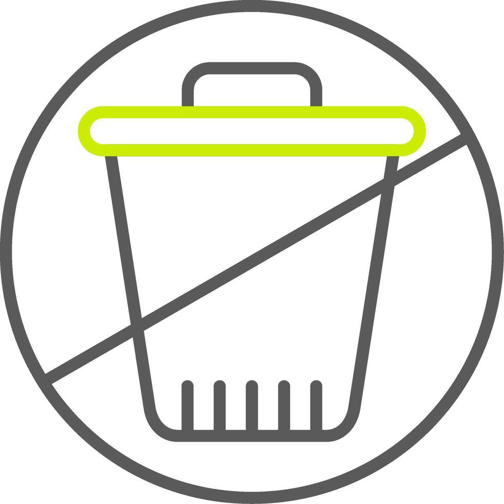 Zero Waste Line Two Color Icon vector