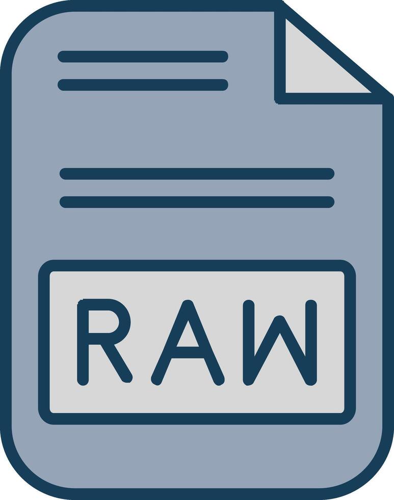 Raw Line Filled Grey Icon vector