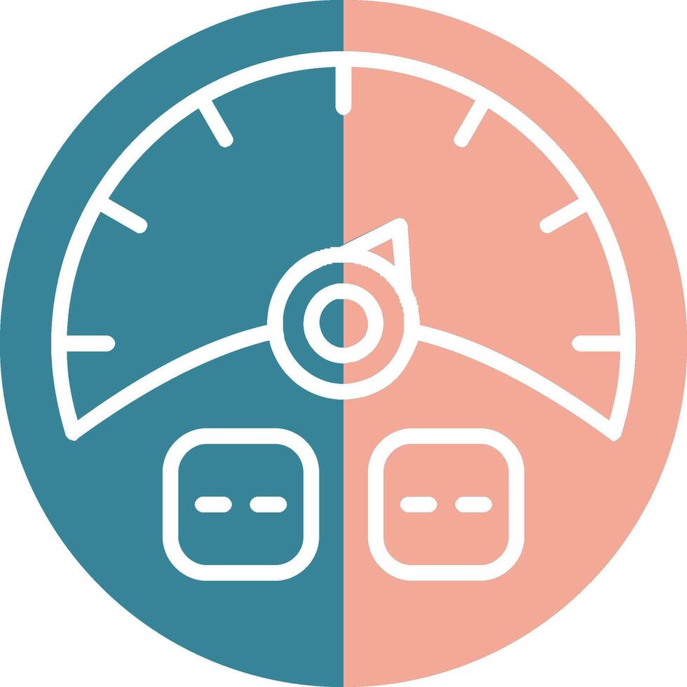Gauge Glyph Two Color Icon vector